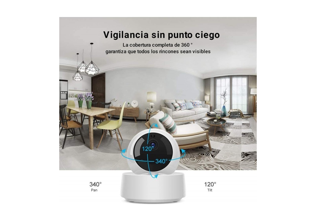Caméra de sécurité WiFi 1080p 360 degrés | SONOFF - SONOFFGK200MP2B - Barcelona LED