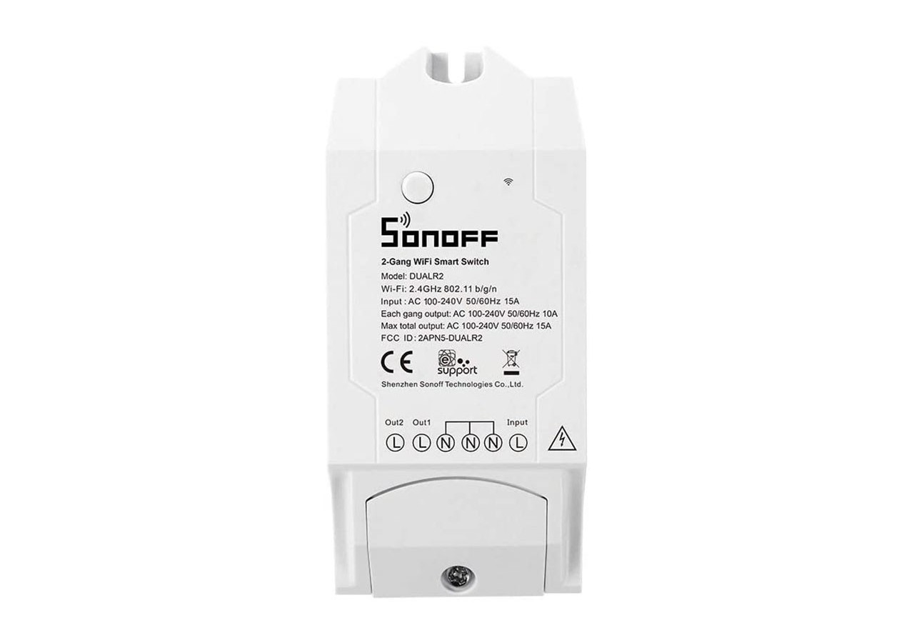 Interrupteur intelligent Dual WiFi programmable SMART LIGHT | SONOFF-DUAL R2 - SONOFFDUALR2 - Barcelona LED