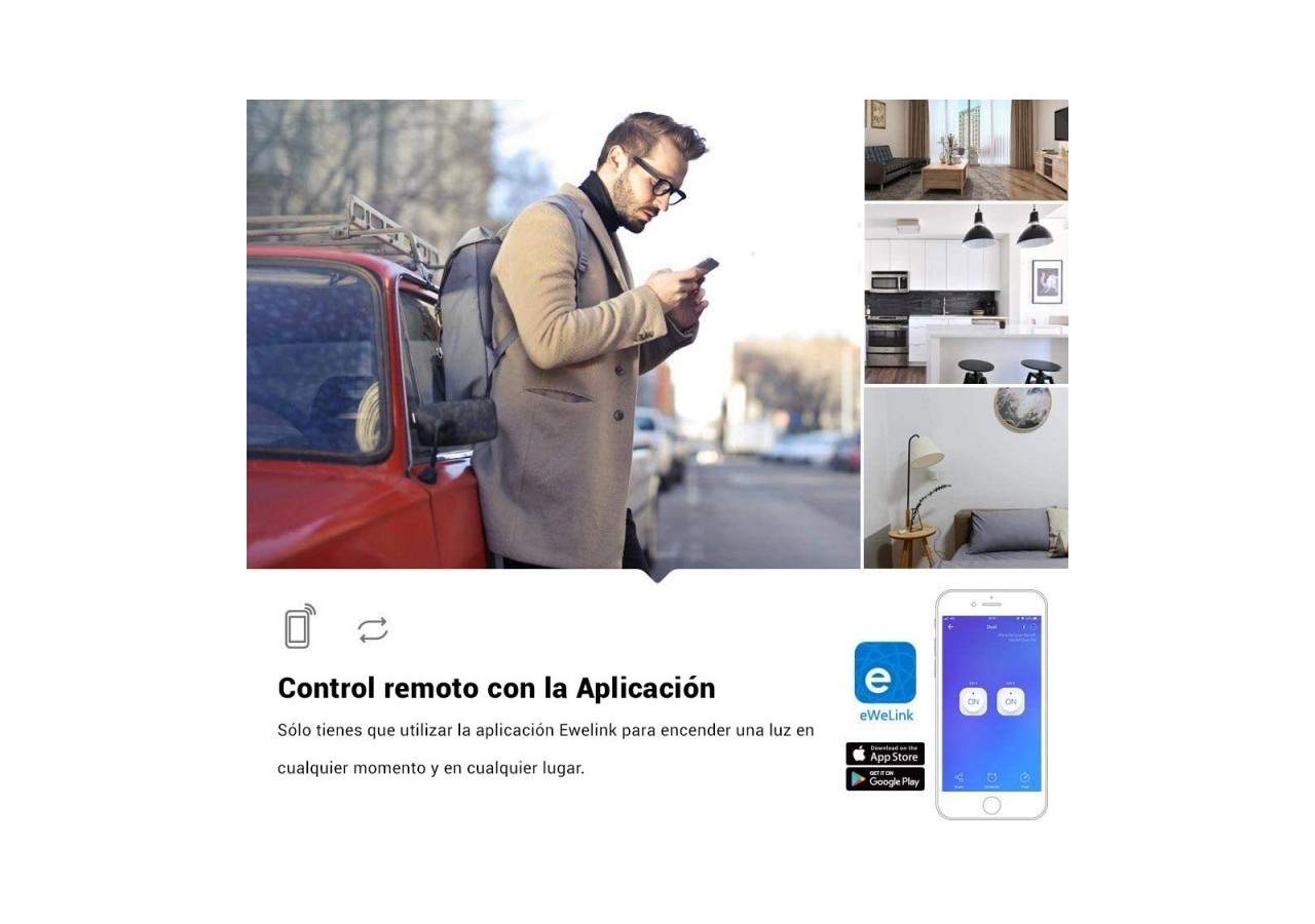 Interrupteur intelligent Dual WiFi programmable SMART LIGHT | SONOFF-DUAL R2 - SONOFFDUALR2 - Barcelona LED
