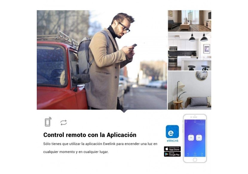 Interrupteur intelligent Dual WiFi programmable SMART LIGHT | SONOFF-DUAL R2 - SONOFFDUALR2 - Barcelona LED