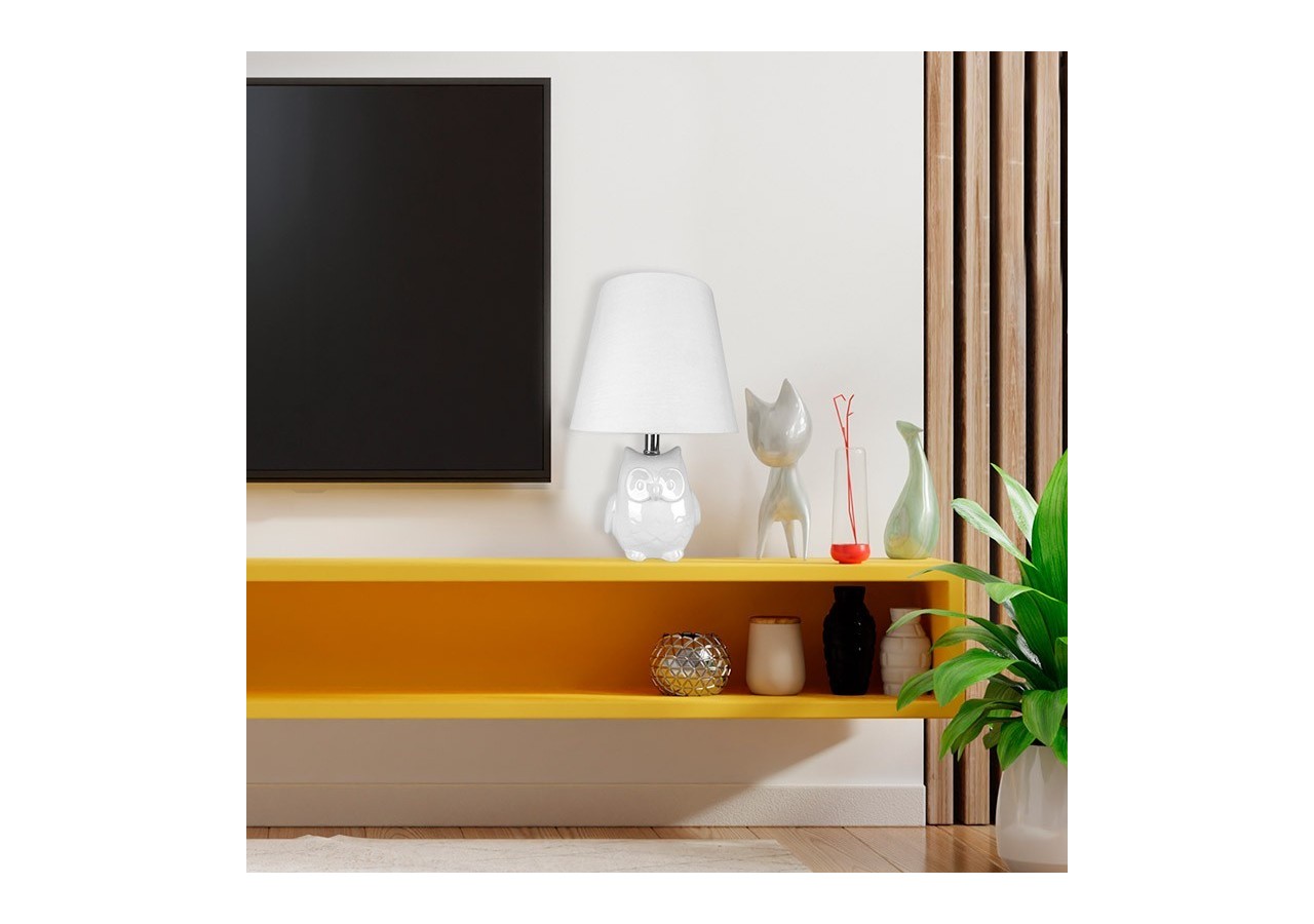 Lampe de table en céramique "OWL" E27 - LC1908 - Barcelona LED