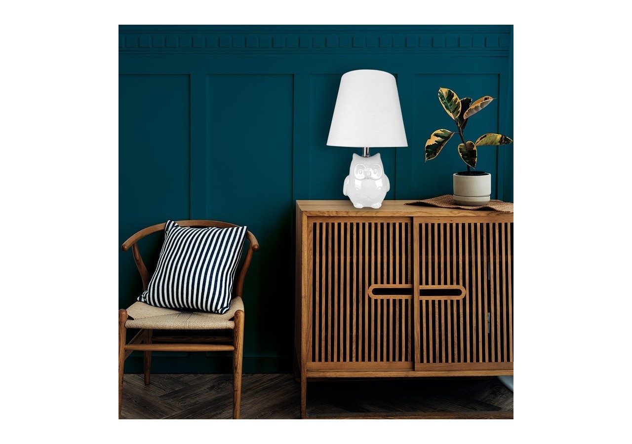 Lampe de table en céramique "OWL" E27 - LC1908 - Barcelona LED