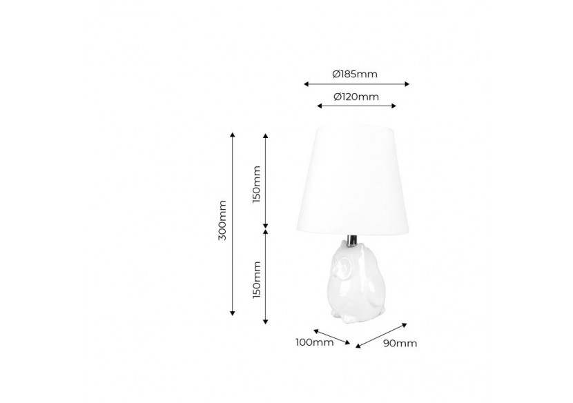 Lampe de table en céramique "OWL" E27 - LC1908 - Barcelona LED Lampe de table en céramique "OWL" E27 - LC1908 - Barcelona LED