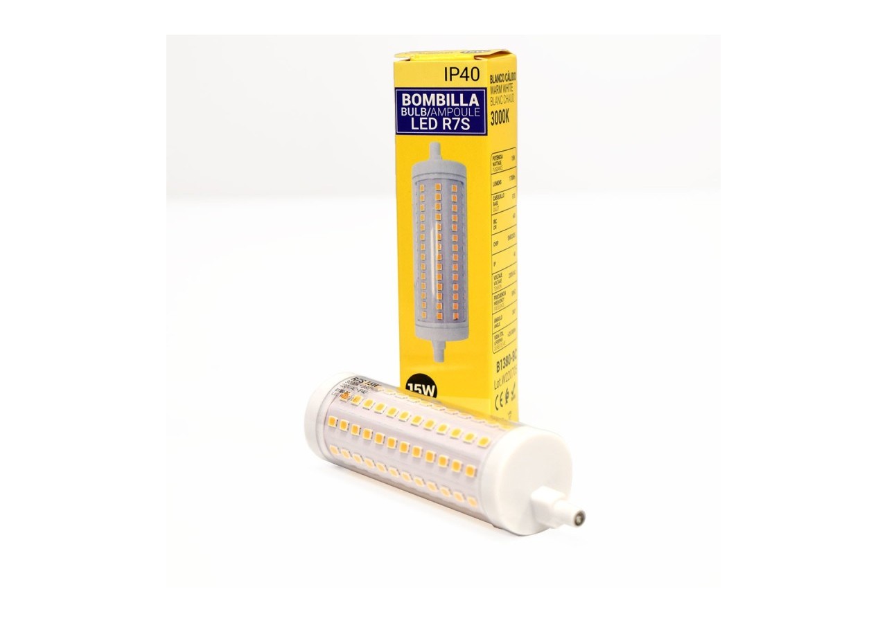 Ampoule LED R7S régulable 118mm-1700lm-230V-15W - BS1-R7S118-15W-D-BC - Barcelona LED