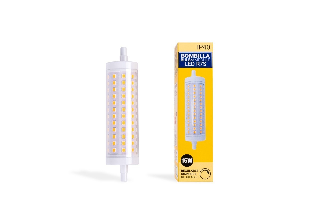 Ampoule LED R7S régulable 118mm-1700lm-230V-15W - BS1-R7S118-15W-D-BC - Barcelona LED