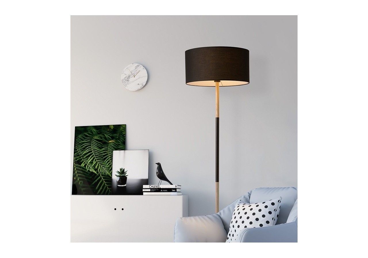 Lampe sur pied en bois "Class" E27 - LN1305-N - Barcelona LED
