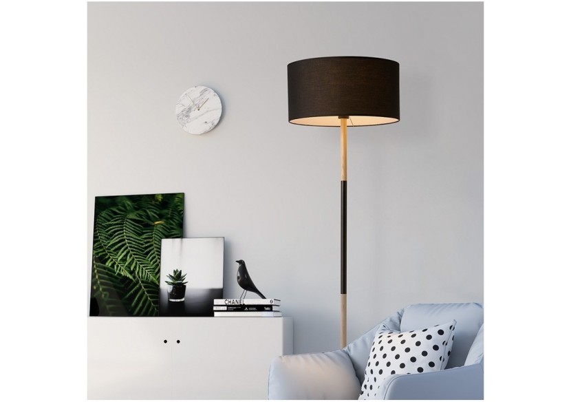 Lampe sur pied en bois "Class" E27 - LN1305-N - Barcelona LED Lampe sur pied en bois "Class" E27 - LN1305-N - Barcelona LED