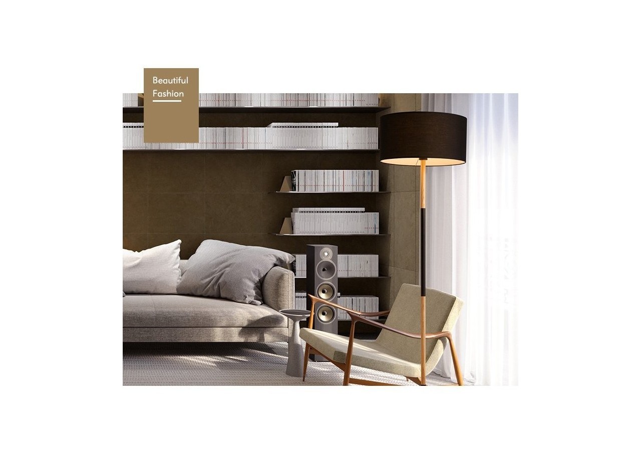 Lampe sur pied en bois "Class" E27 - LN1305-N - Barcelona LED