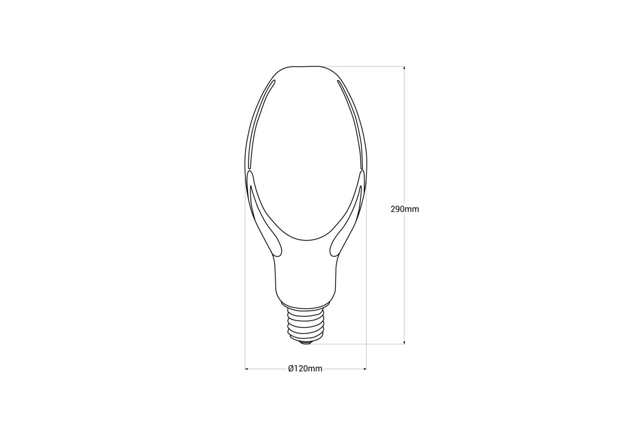 Ampoule LED industrielle E40-70W-⌀120mm - B7040-BN - Barcelona LED