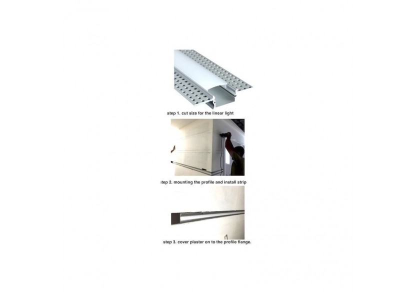 Profilé intégration placoplâtre 7.8x12 (2m) - BPERFALP129 - Barcelona LED Profilé intégration placoplâtre 7.8x12 (2m) - BPERFALP129 - Barcelona LED