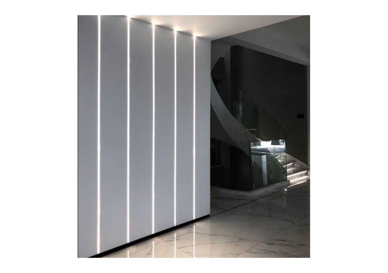 Profilé en aluminium d'intégration placo-plâtre 13x14mm (2m) - BPERFALP068-R - Barcelona LED