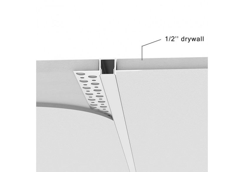 Profilé en aluminium d'intégration placo-plâtre 13x14mm (2m) - BPERFALP068-R - Barcelona LED Profilé en aluminium d'intégration placo-plâtre 13x14mm (2m) - BPERFALP068-R - Barcelona LED
