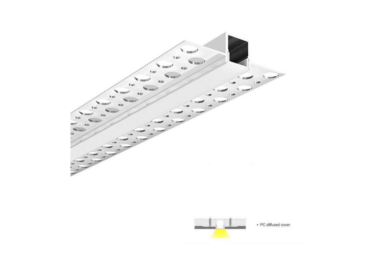Embout de finition pour profilé en aluminium intégré placo-plâtre 13x14mm - BTPEC068R-SA - Barcelona LED