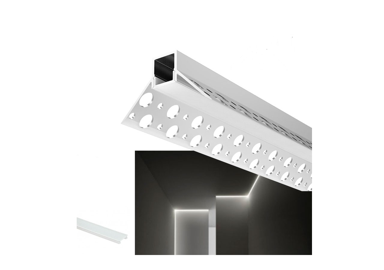 Embout de finition pour profilé en aluminium intégré placo-plâtre 13x14mm - BTPEC068R-SA - Barcelona LED