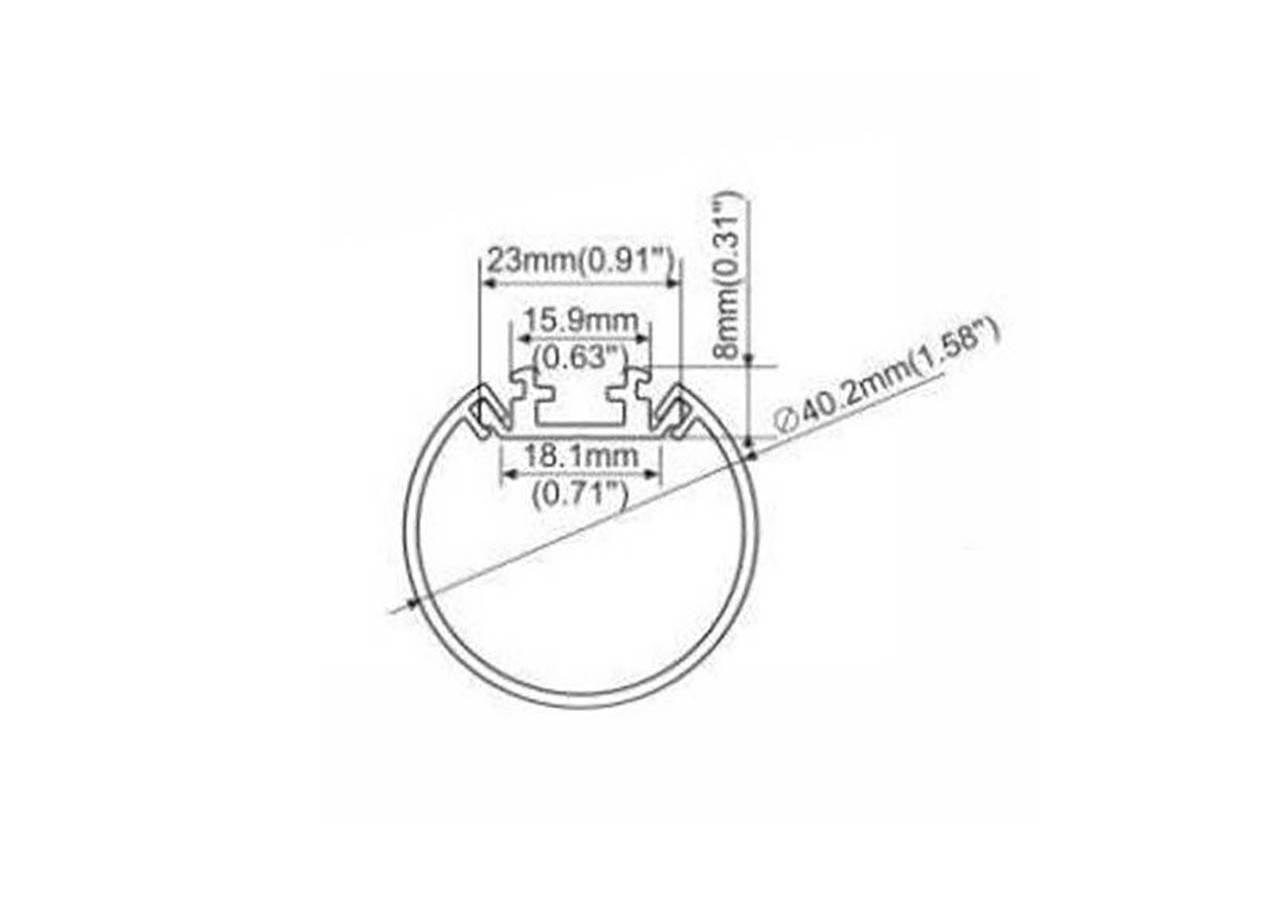 Embouts profilé aluminium 23X8mm BPERFT40 - BTPT40-SA - Barcelona LED