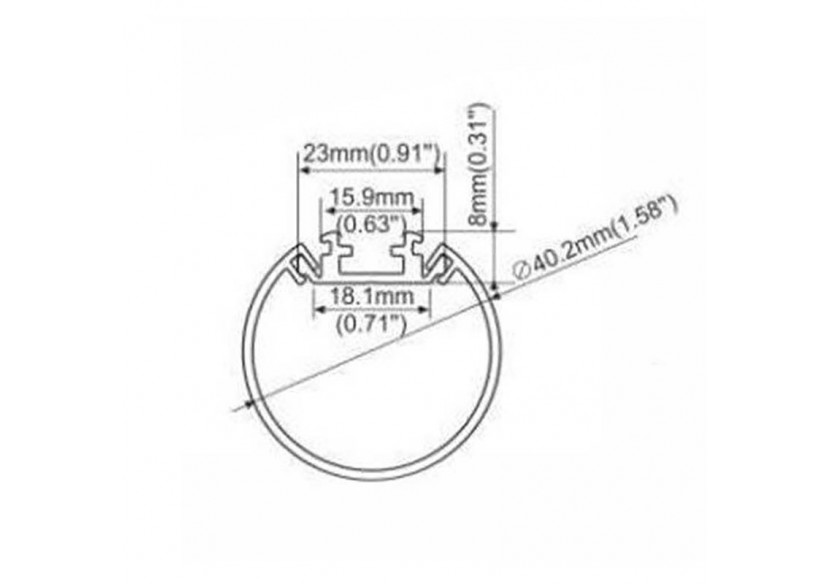 Embouts profilé aluminium 23X8mm BPERFT40 - BTPT40-SA - Barcelona LED Embouts profilé aluminium 23X8mm BPERFT40 - BTPT40-SA - Barcelona LED