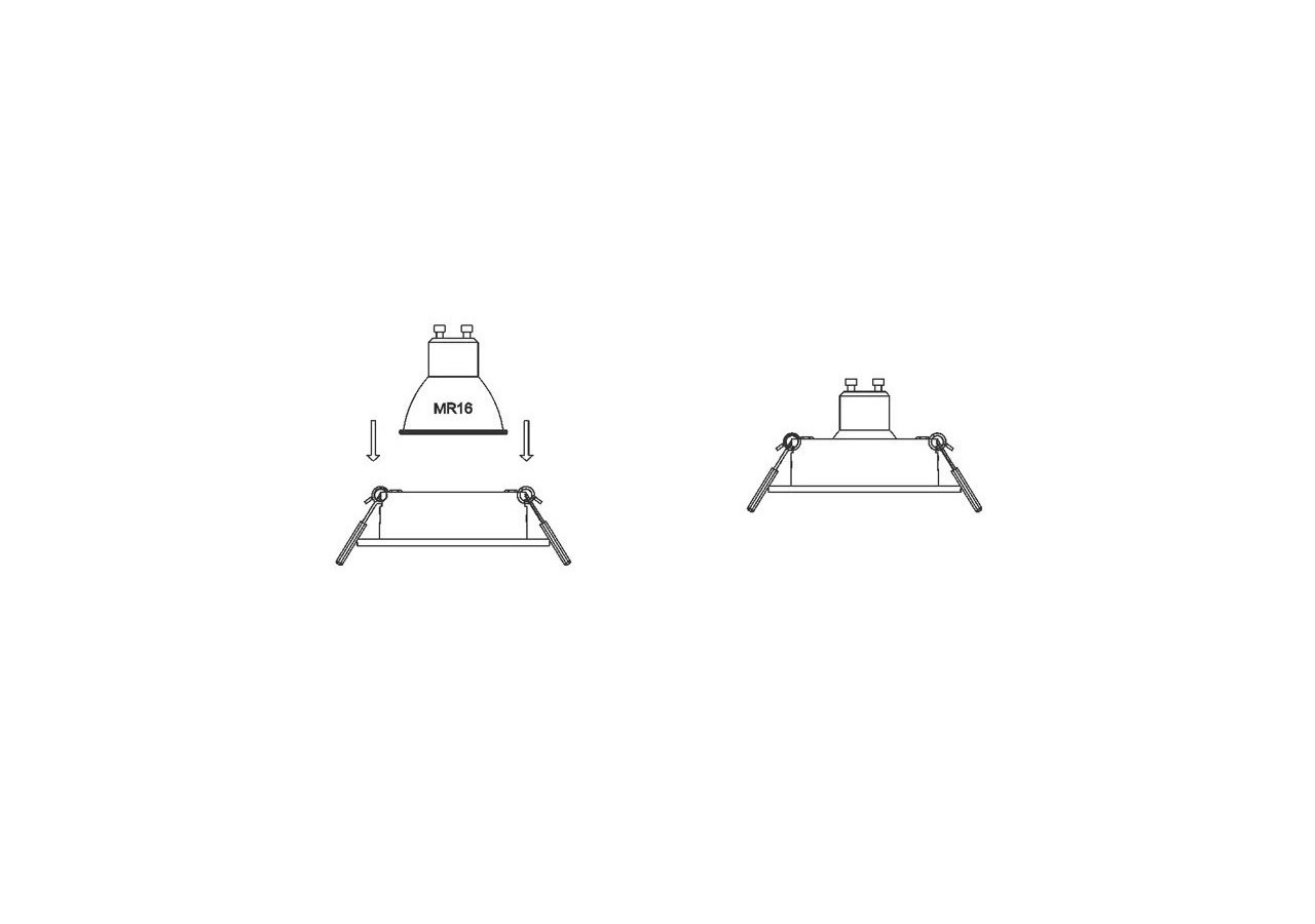 Support spot GU10 diamètre 75mm faible UGR - B550-B - Barcelona LED