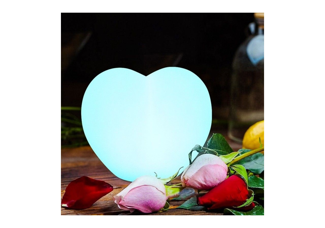 Coeur lumineux LED RGBW sans fil 1W 20cm IP65 - MU4001 - Barcelona LED