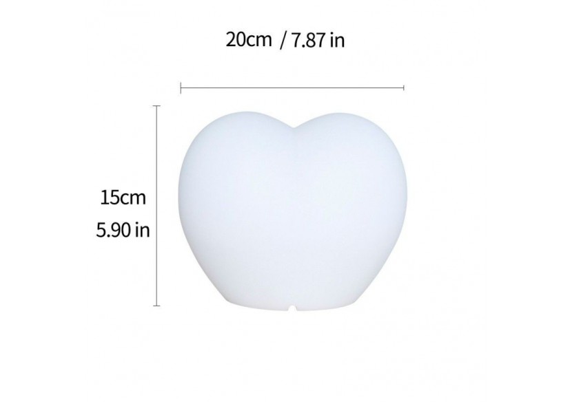 Coeur lumineux LED RGBW sans fil 1W 20cm IP65 - MU4001 - Barcelona LED