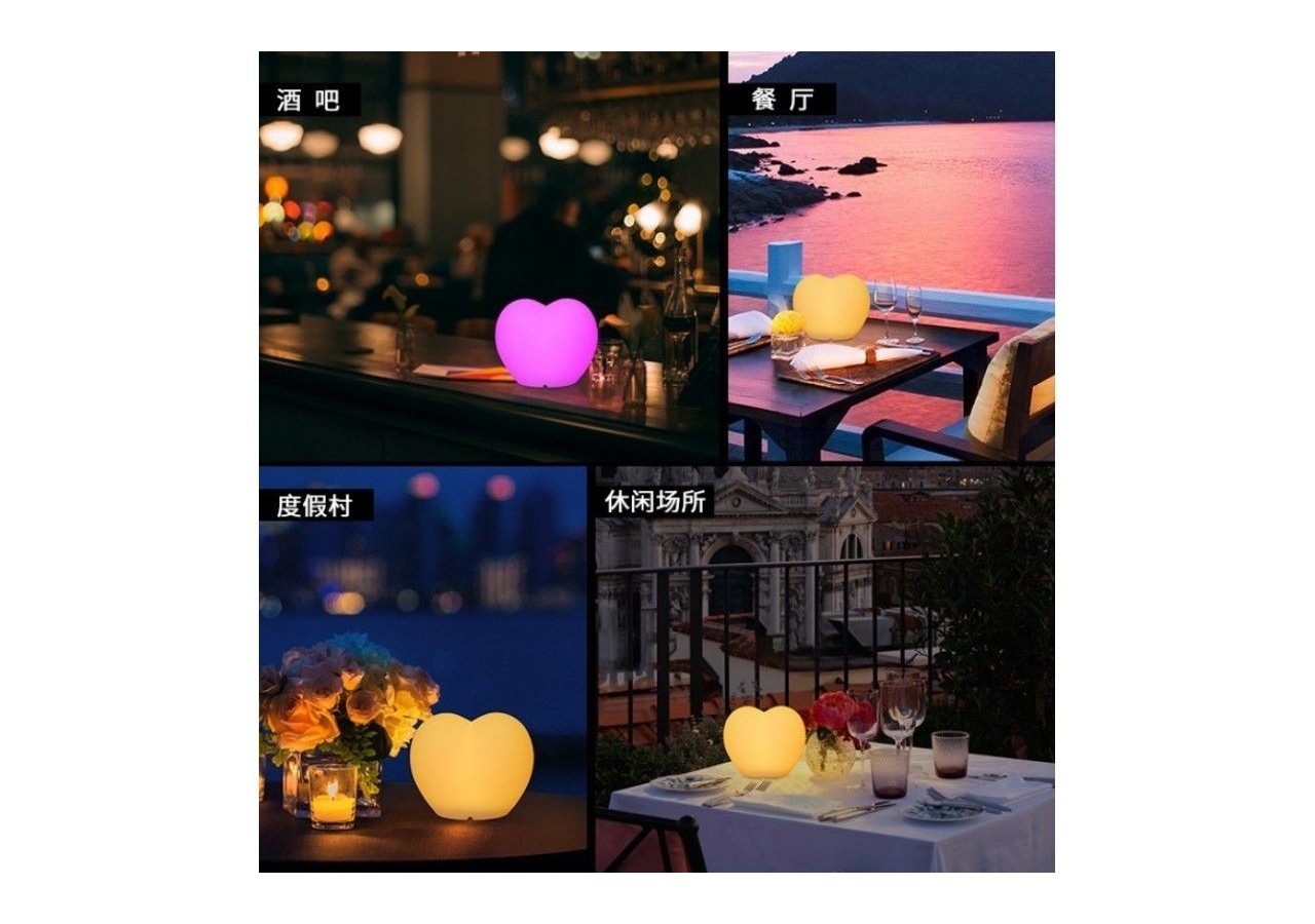 Coeur lumineux LED RGBW sans fil 1W 20cm IP65 - MU4001 - Barcelona LED