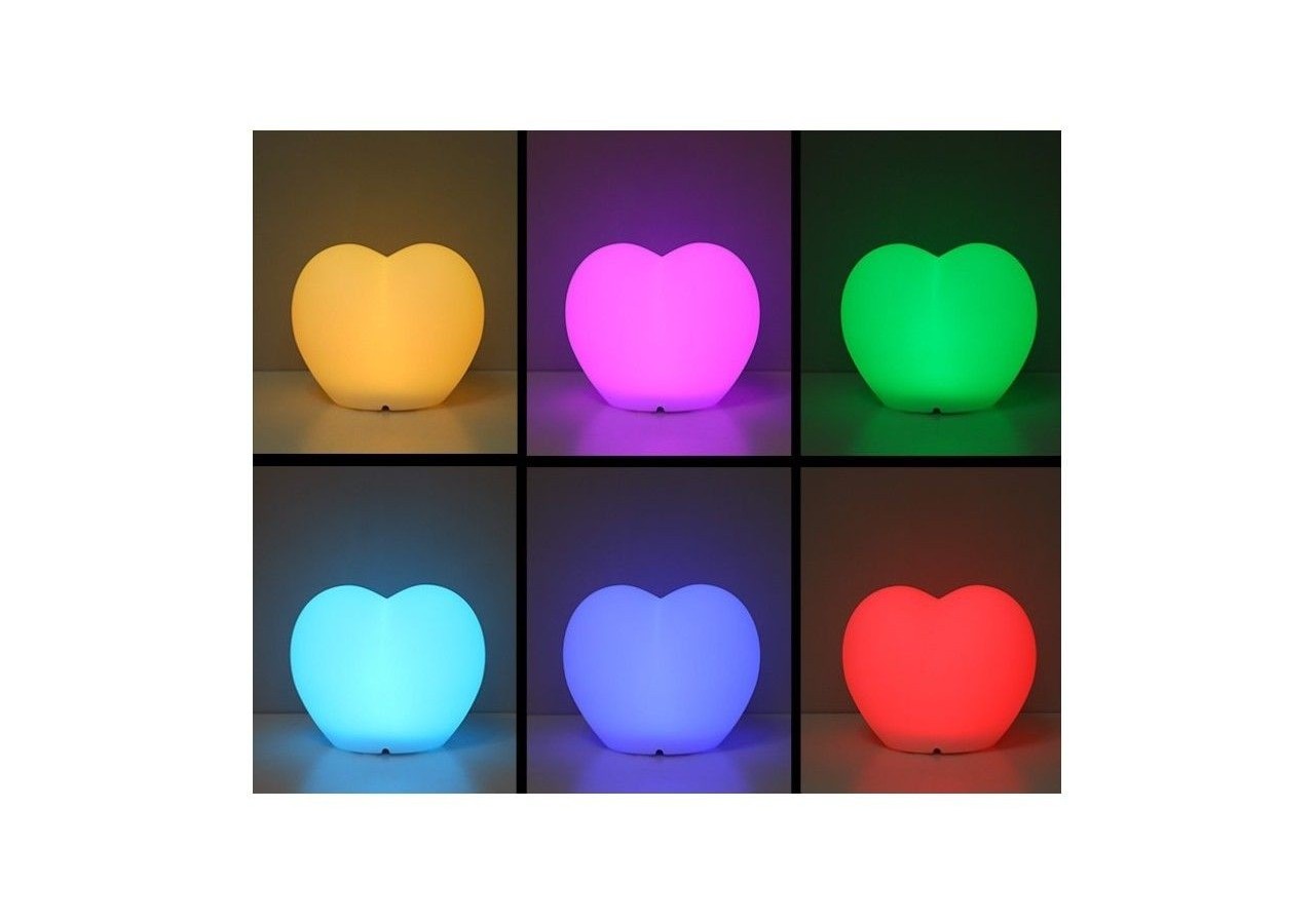 Coeur lumineux LED RGBW sans fil 1W 20cm IP65 - MU4001 - Barcelona LED