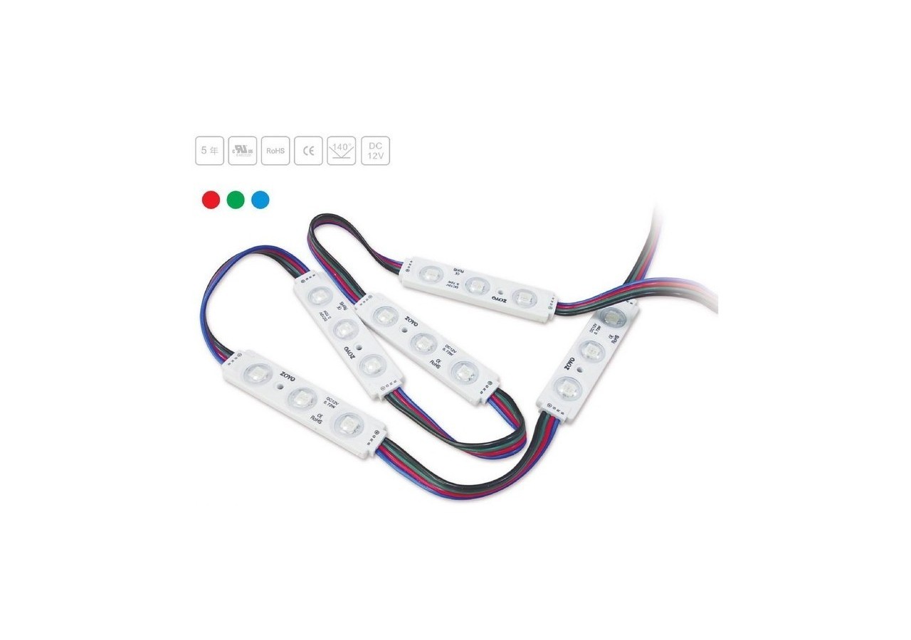 Modules LED RGB pour rétroéclairage 0.72W 12V DC IP65 - BM1431RGB - Barcelona LED