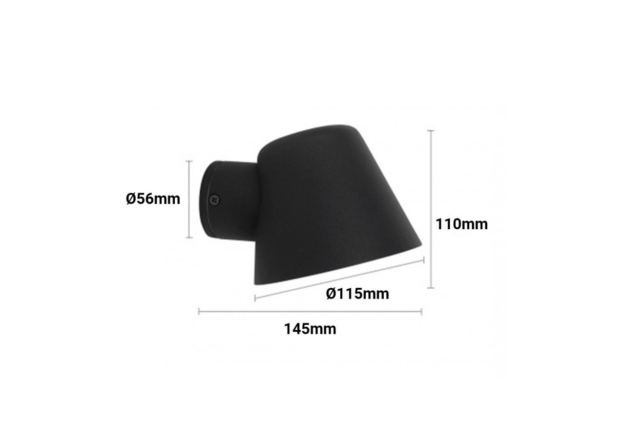 Applique murale extérieure LED "ALBA"-Ampoule GU10 5W incluse - L1552-WB-G - Barcelona LED