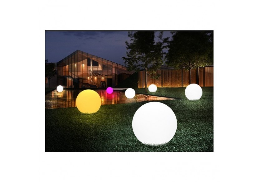 Sphère lumineuse LED RGBW sans fil 50cm 2,4W IP65 - MU2003-2 - Barcelona LED