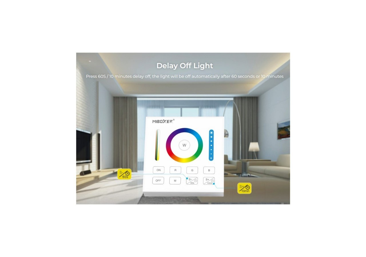 Télécommande murale RGB+CCT-1 zone-Blanc-Mi-Light - B0-RGBCCT - Barcelona LED