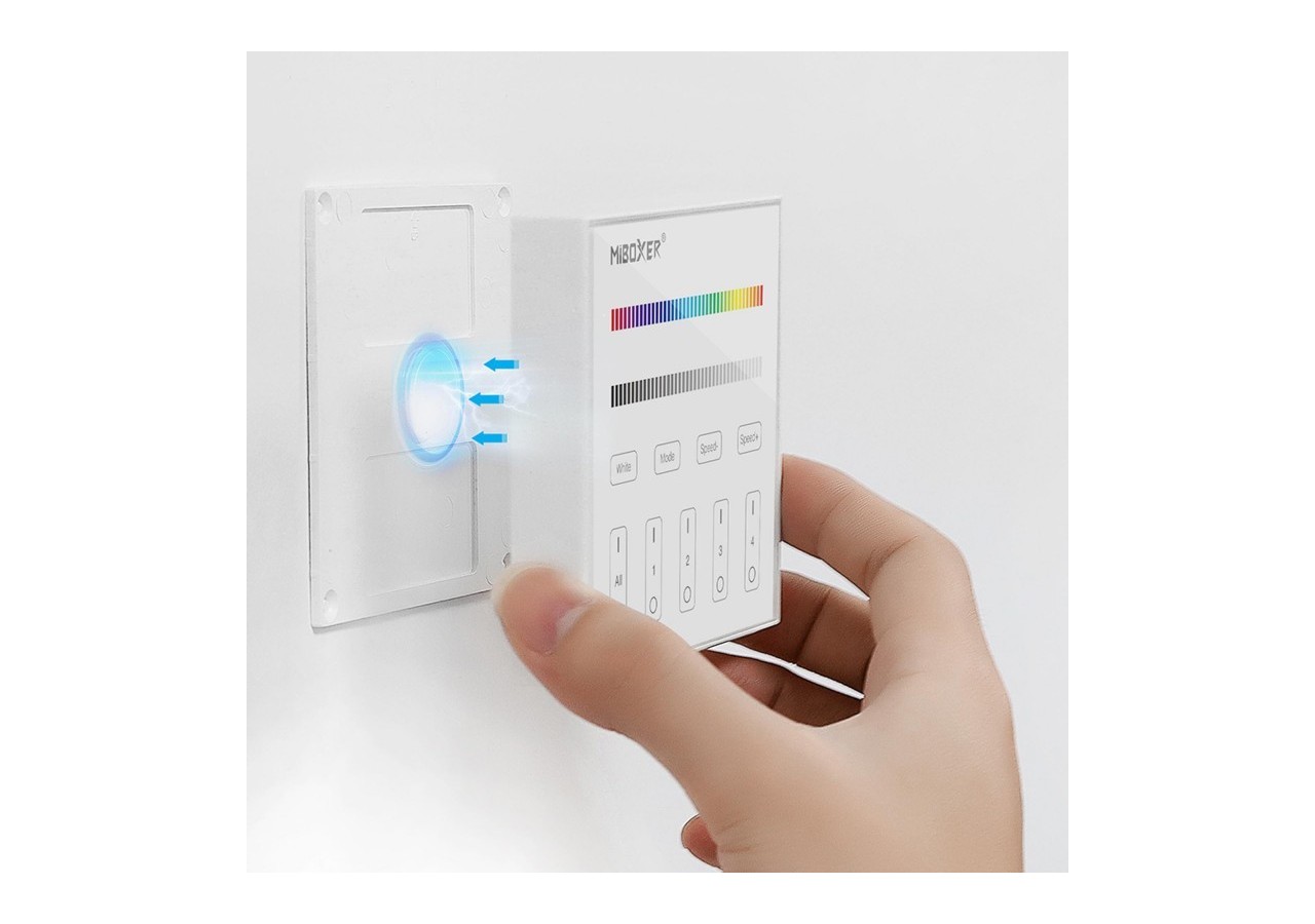 Télécommande murale RGB et RGBW-4 zones-Blanc-Milight - B3-RGBW - Barcelona LED