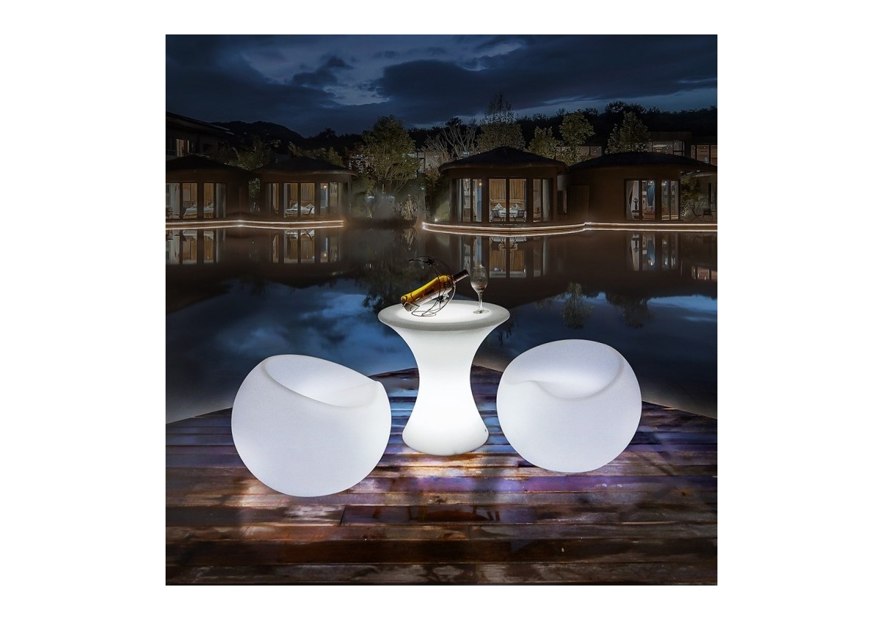 Fauteuil lumineux LED RGBW sans fil 2,4W IP65 - MU5006 - Barcelona LED