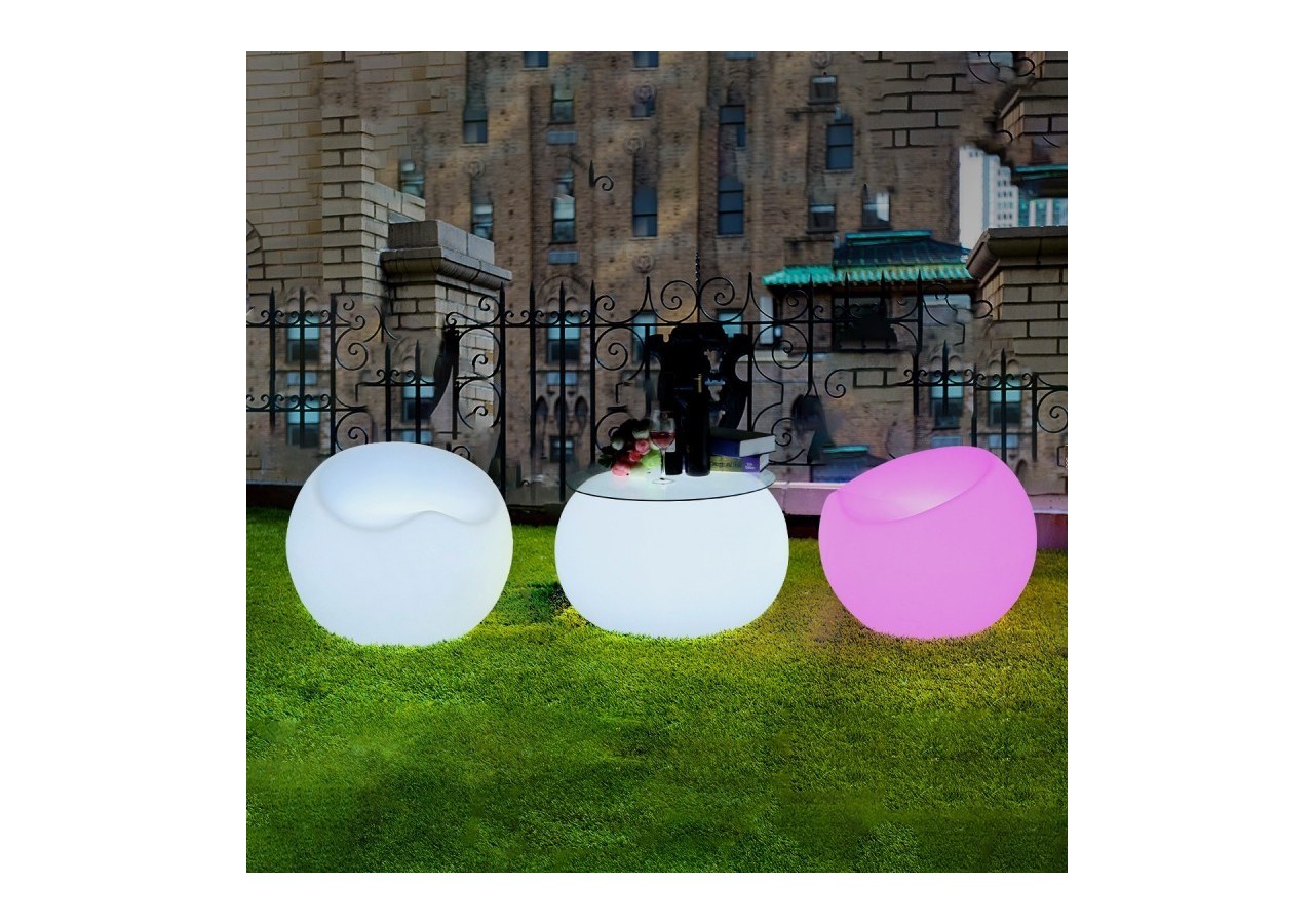 Fauteuil lumineux LED RGBW sans fil 2,4W IP65 - MU5006 - Barcelona LED