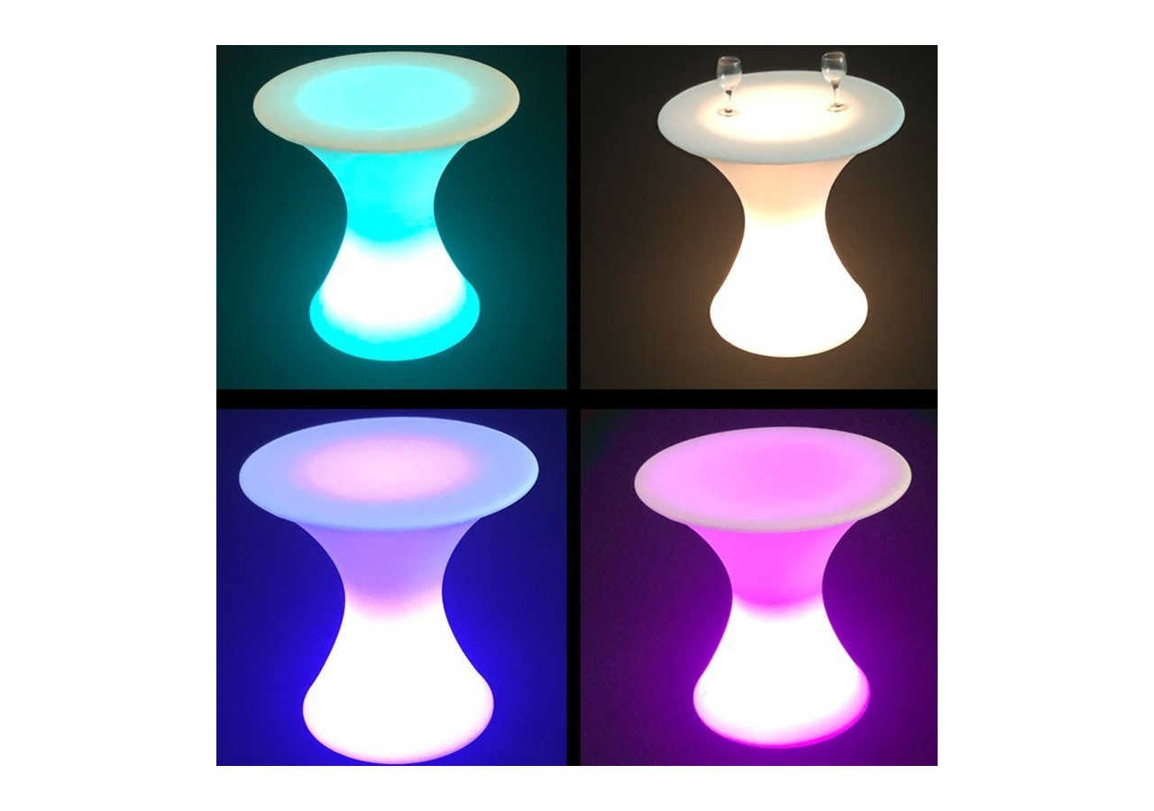 Table lumineuse LED RGBW sans fil 24W IP67 58x60cm - MU5000 - Barcelona LED