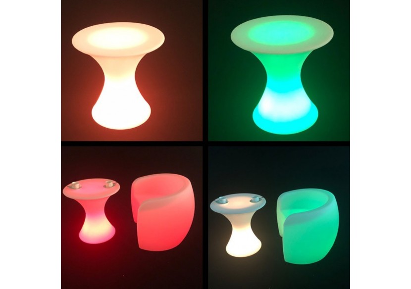 Table lumineuse LED RGBW sans fil 24W IP67 58x60cm - MU5000 - Barcelona LED