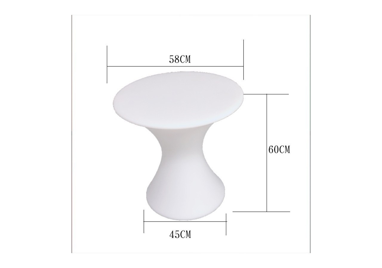 Table lumineuse LED RGBW sans fil 24W IP67 58x60cm - MU5000 - Barcelona LED