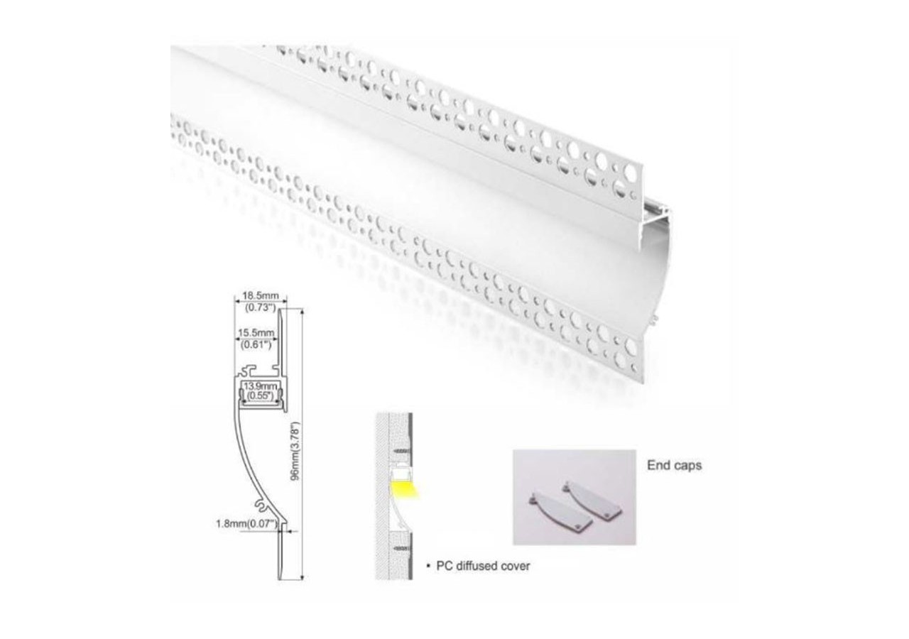 Embout pour profilé en aluminium 18.5x15.5mm - BTPEC082-CA - Barcelona LED