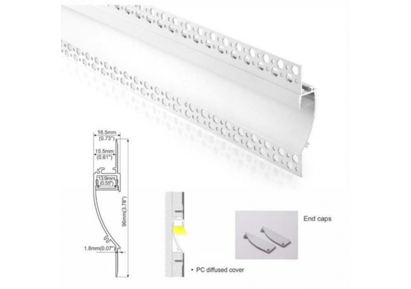 Embout pour profilé en aluminium 18.5x15.5mm - BTPEC082-CA - Barcelona LED Embout pour profilé en aluminium 18.5x15.5mm - BTPEC082-CA - Barcelona LED