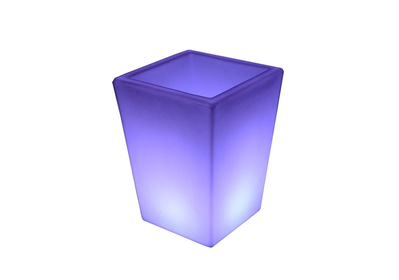 Cache-pot LED RGBW, 40x40x55cm, 12W, IP65, rechargeable - MU3006 - Barcelona LED