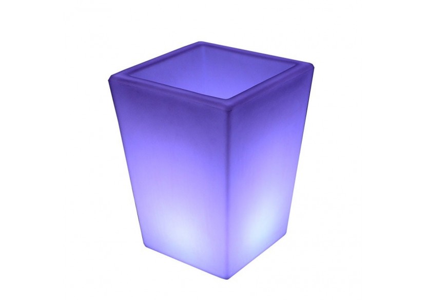 Cache-pot LED RGBW, 40x40x55cm, 12W, IP65, rechargeable - MU3006 - Barcelona LED