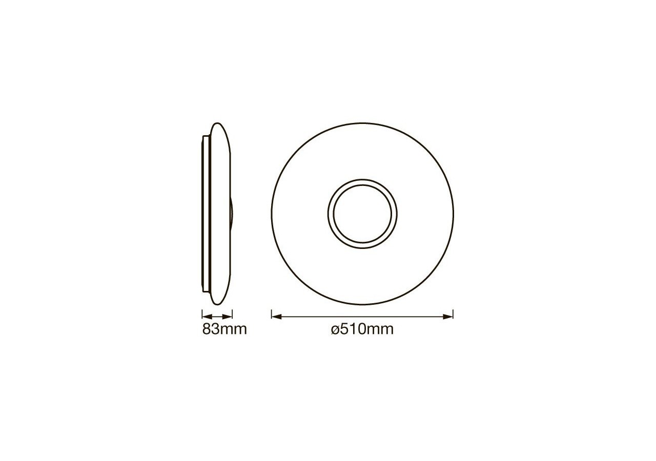 Plafonnier LED SMART WiFi ORBIS CCT 32W - O486348 - Barcelona LED