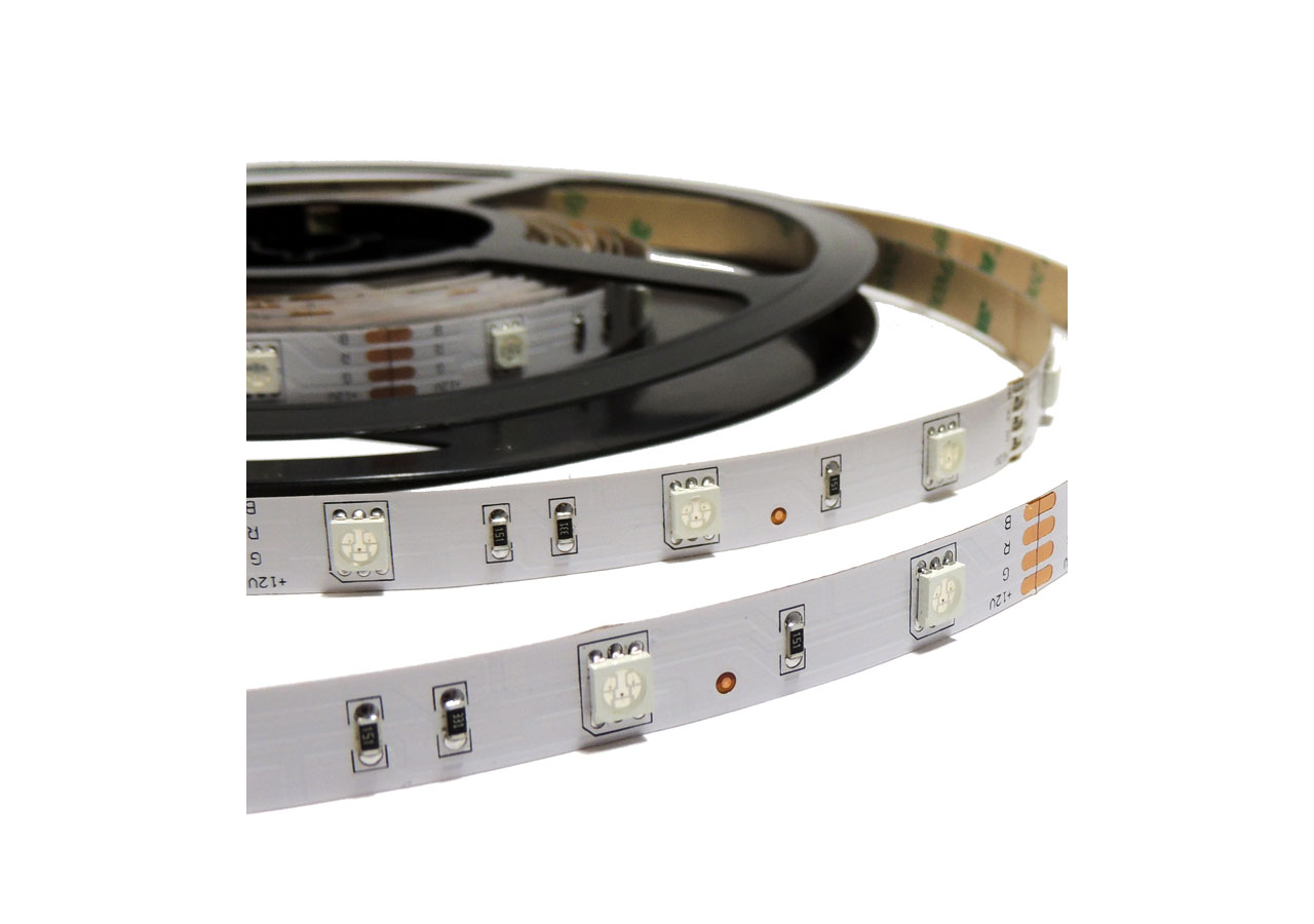 Ruban LED RGB 12V 36W 10mm IP20 SMD5050 30 led/m 5m - B1545-IP20 - Barcelona LED