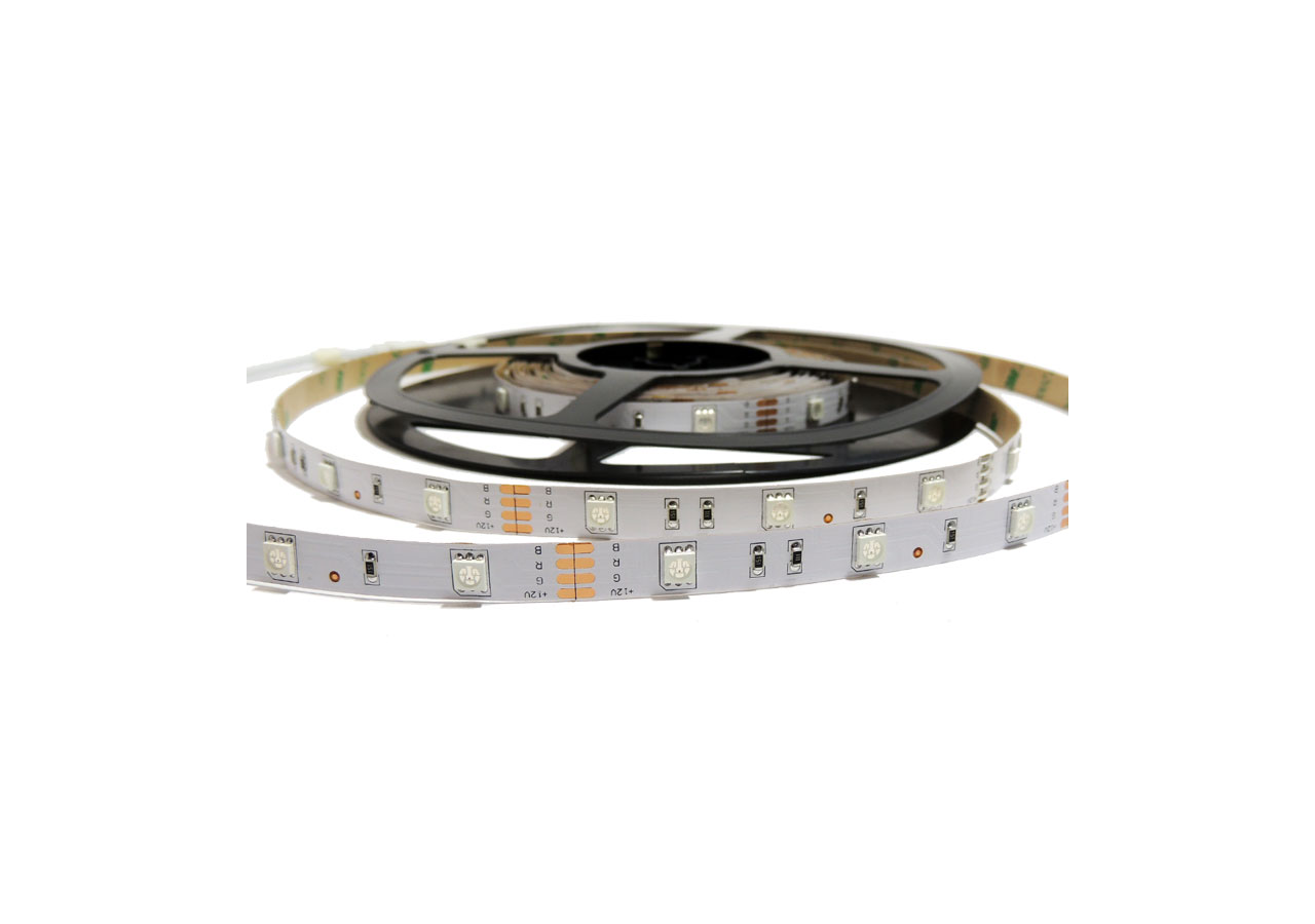 Ruban LED RGB 12V 36W 10mm IP20 SMD5050 30 led/m 5m - B1545-IP20 - Barcelona LED