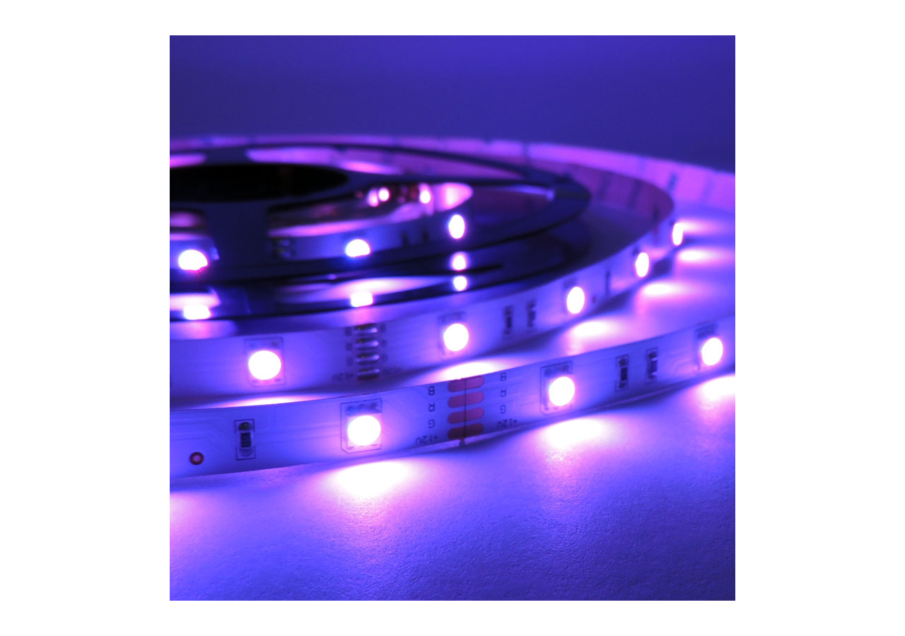 Ruban LED RGB 12V 36W 10mm IP20 SMD5050 30 led/m 5m - B1545-IP20 - Barcelona LED