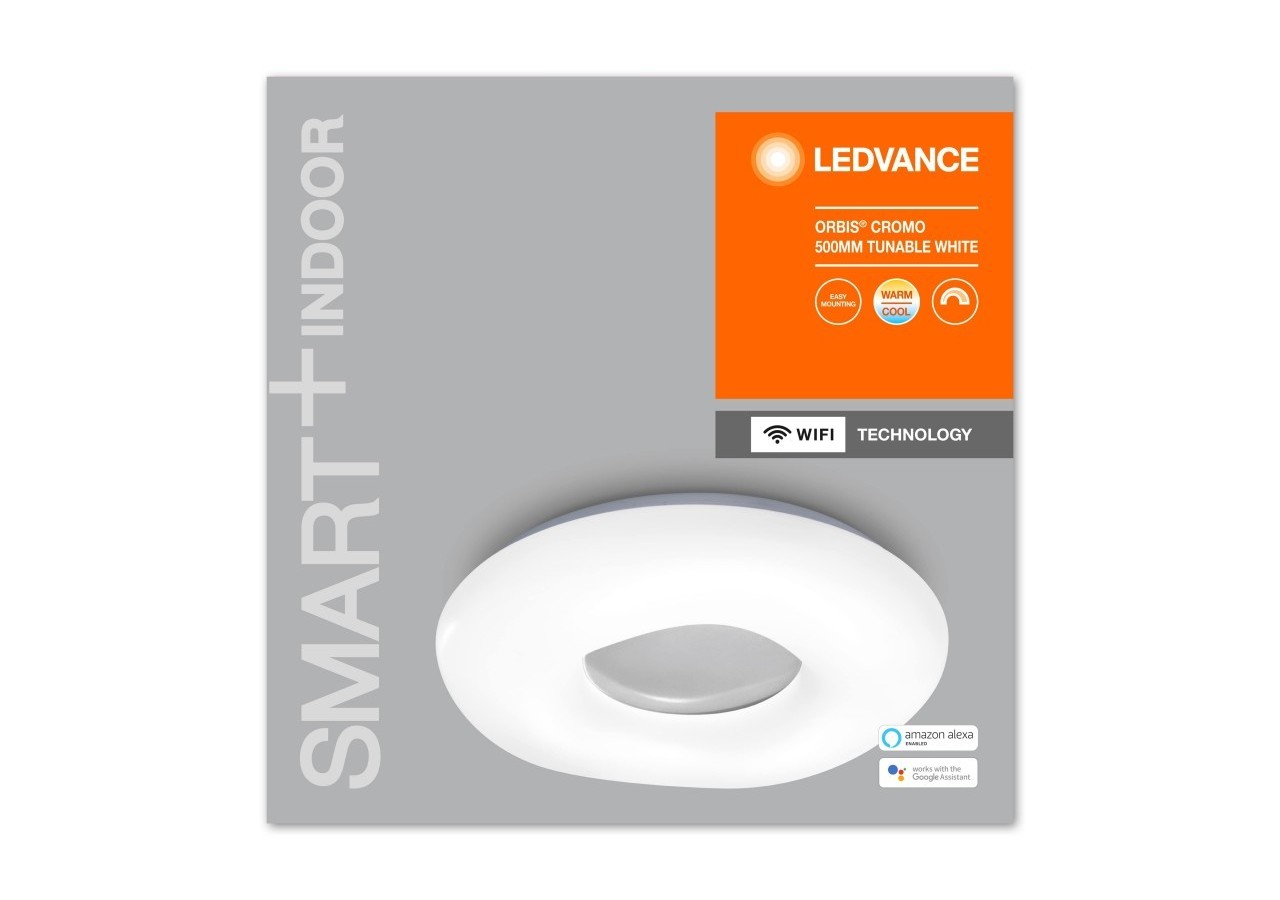 Plafonnier LED RGBW CCT SMART WIFI ORBIS CROMO 30W 500mm - O486485 - Barcelona LED