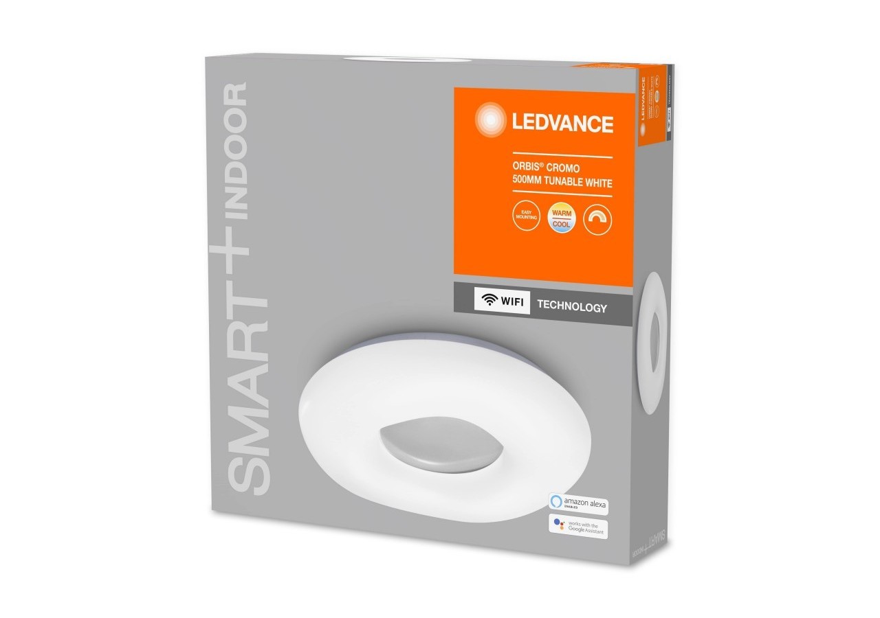 Plafonnier LED RGBW CCT SMART WIFI ORBIS CROMO 30W 500mm - O486485 - Barcelona LED