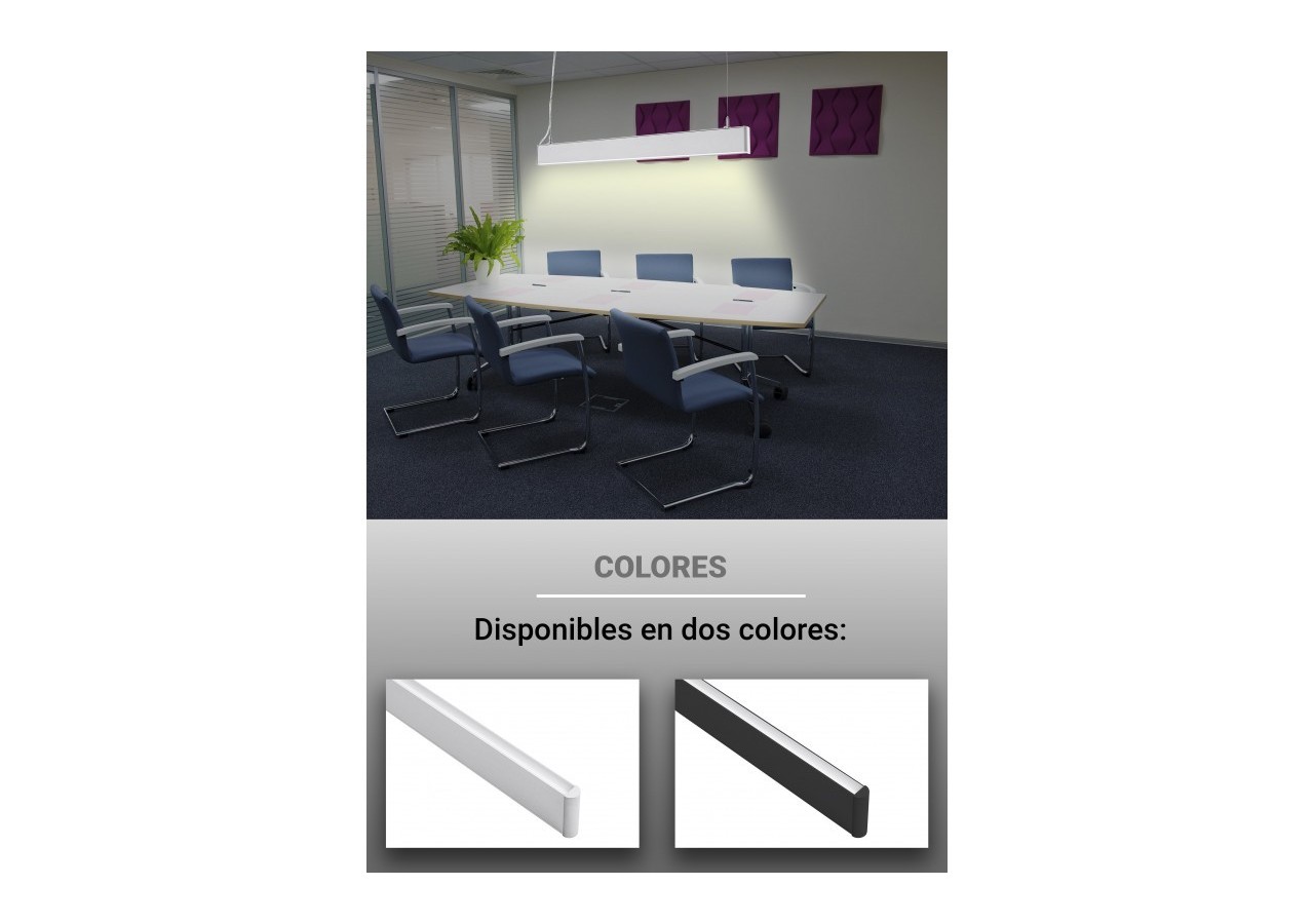 Linéaire LED 4000K 40W 120cm 3200lm - B9050-N-BN - Barcelona LED