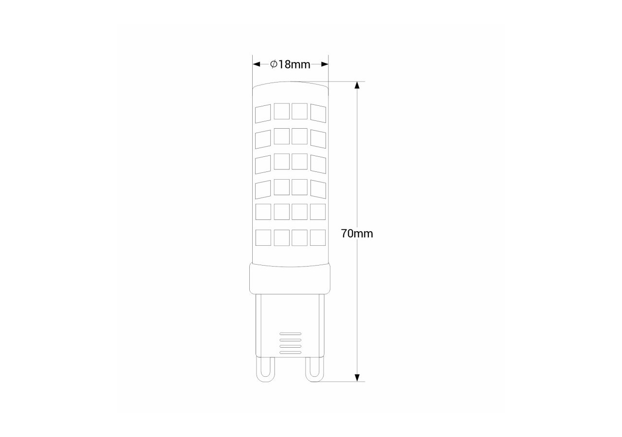 Ampoule LED G9 6W-Dimmable-220-240V AC - BS1-G9-6W-D-BN - Barcelona LED