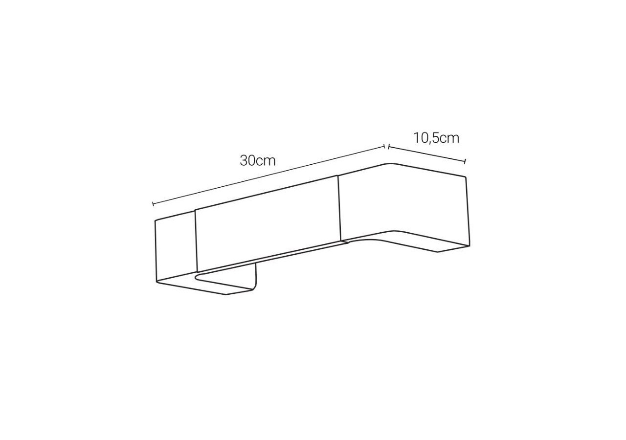 Applique murale bidirectionnelle LED "Etso"-6W-3000K-30cm - LN1575-N - Barcelona LED