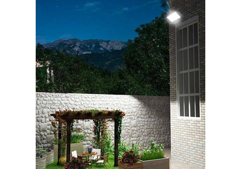 Projecteur LED 100W avec panneau solaire - SL21-100-BF - Barcelona LED Projecteur LED 100W avec panneau solaire - SL21-100-BF - Barcelona LED