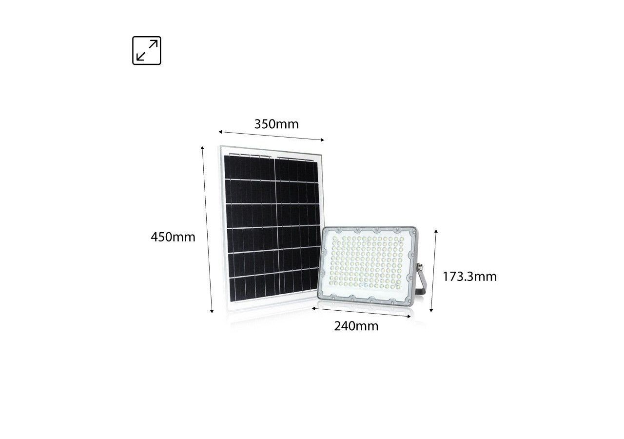 Projecteur LED 100W avec panneau solaire - SL21-100-BF - Barcelona LED